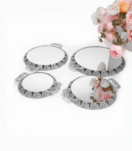 Set quattro vassoi specchiati